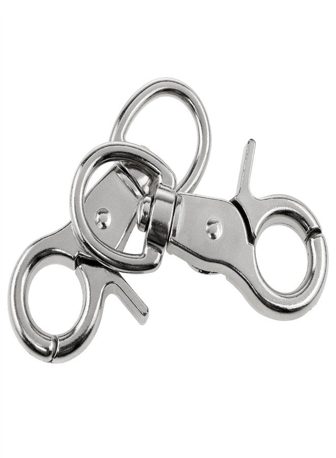 LoveIysp Lovelysp Zinc Alloy Key Chain Door Lock Pets Cage Hook Belt Clip Dog Leash Hooks for Webbing, leashes, pet Collars, Leash Rotation Clips (Silver 60mm) -2pcs - Image 3